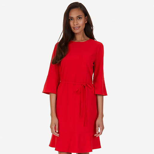 Nautica Flounce Sleeve Dress