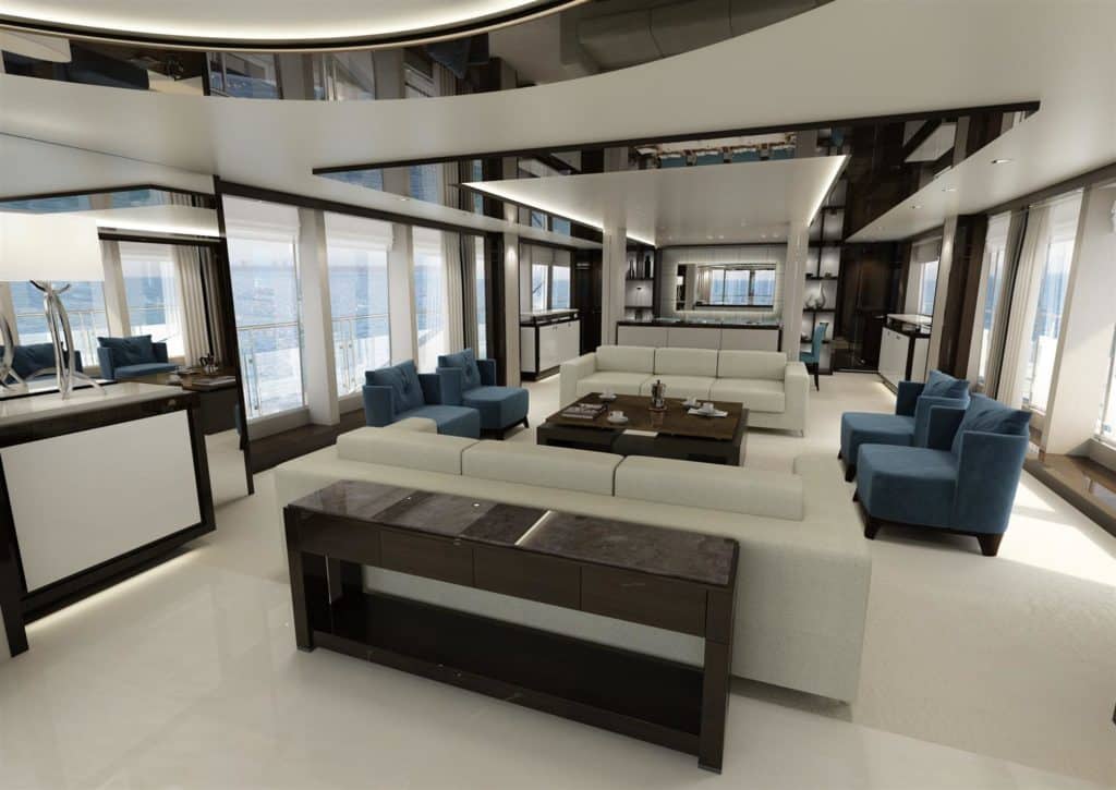 Rendering of Sunseeker 131 Yacht