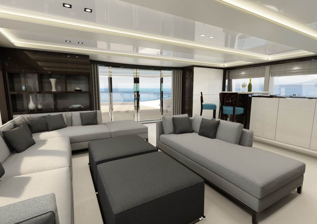 Rendering of Sunseeker 131 Yacht