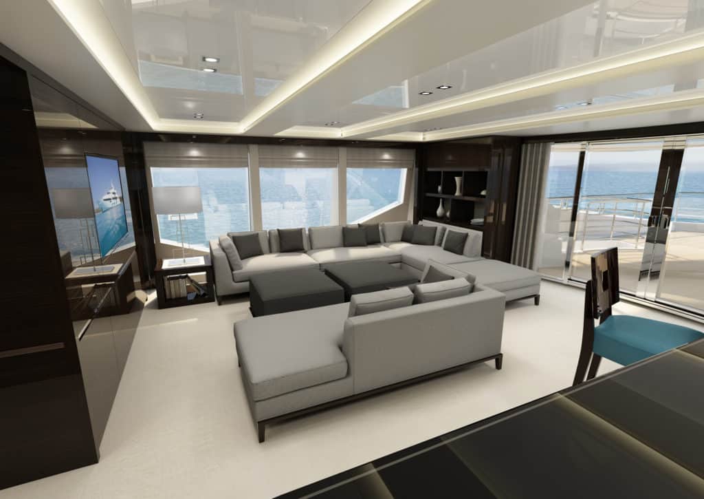 Rendering of Sunseeker 131 Yacht