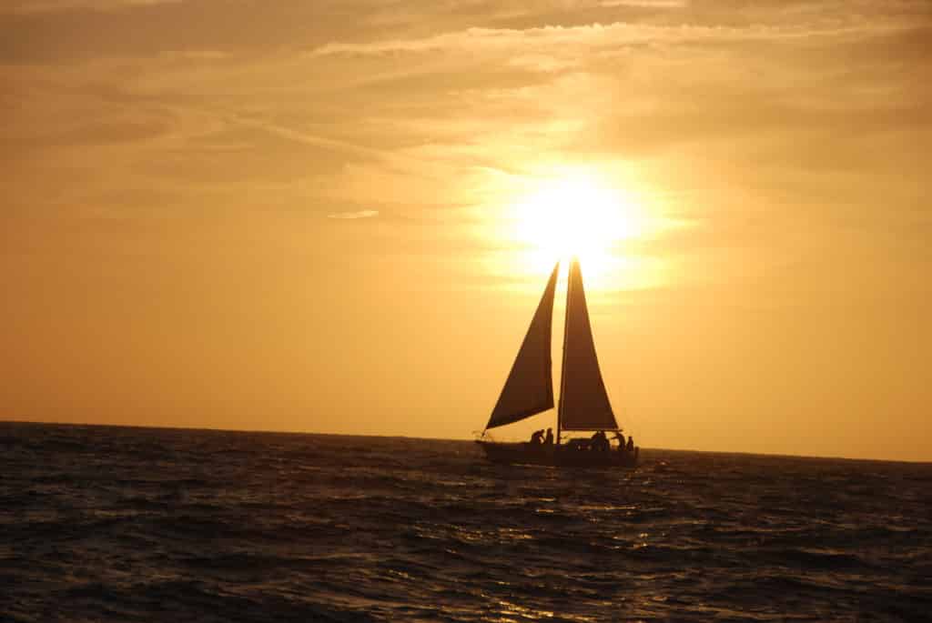 Sunset, Yachting