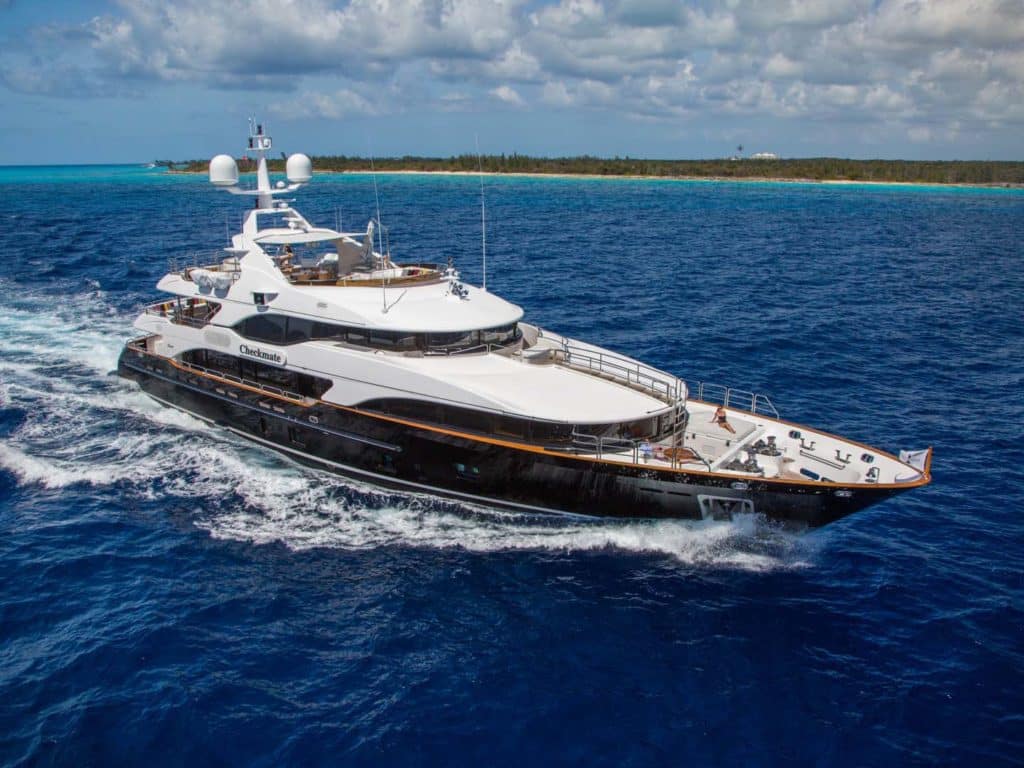 2013 Benetti Yatch sailing in ocean waters