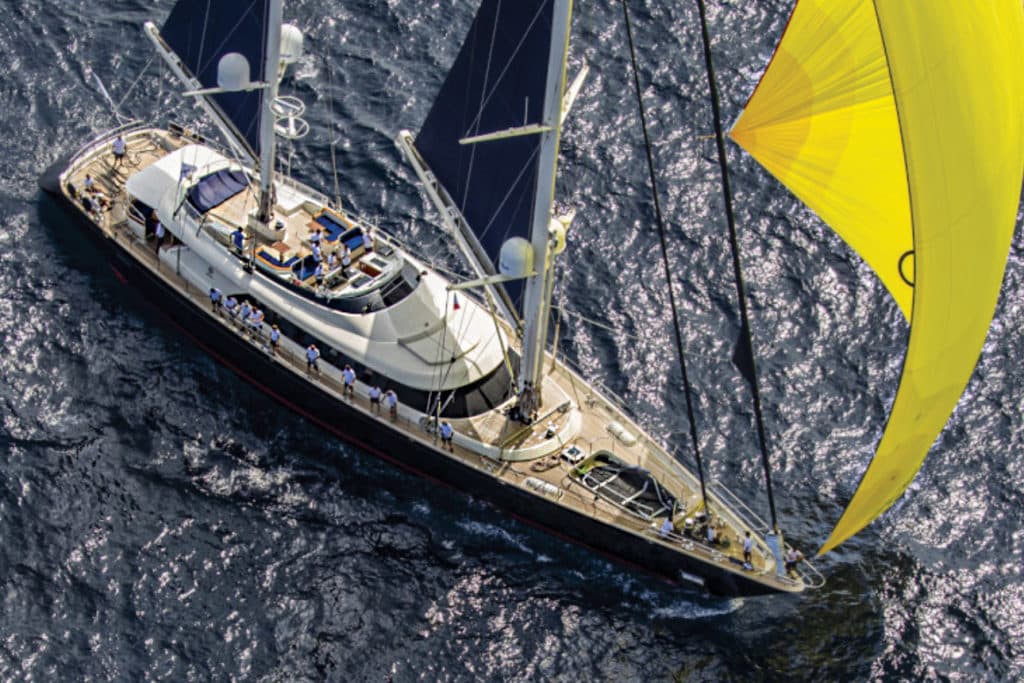 142-foot racing sailboat