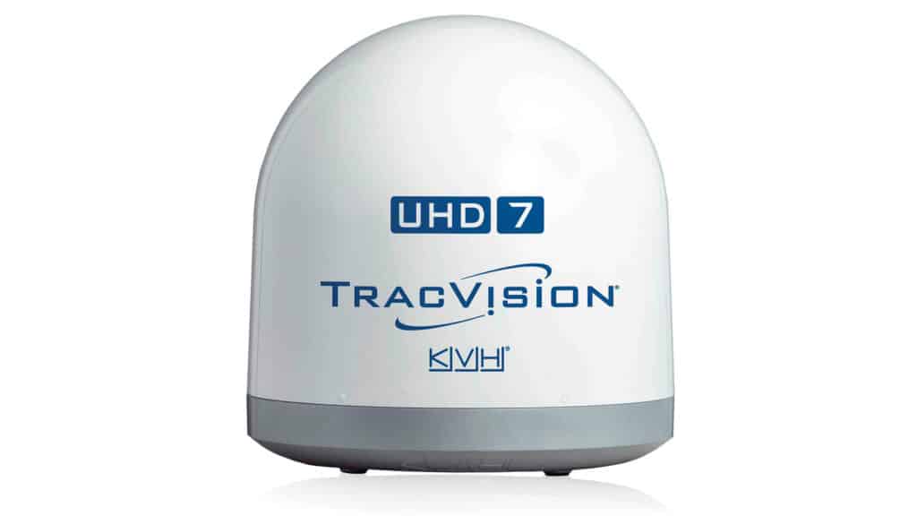 KVH’s TracVision UHD7 receive-only ­antennas