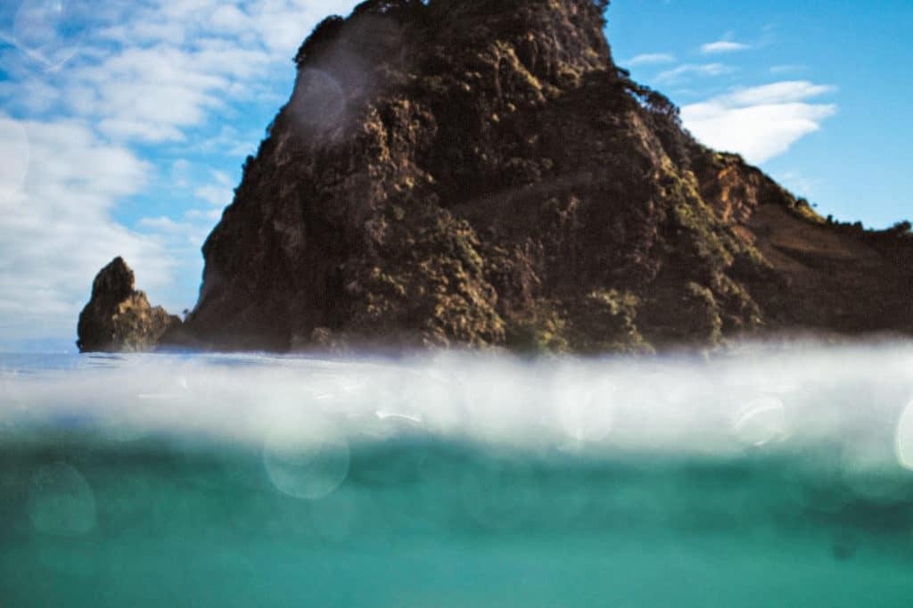 Rocky island from the water