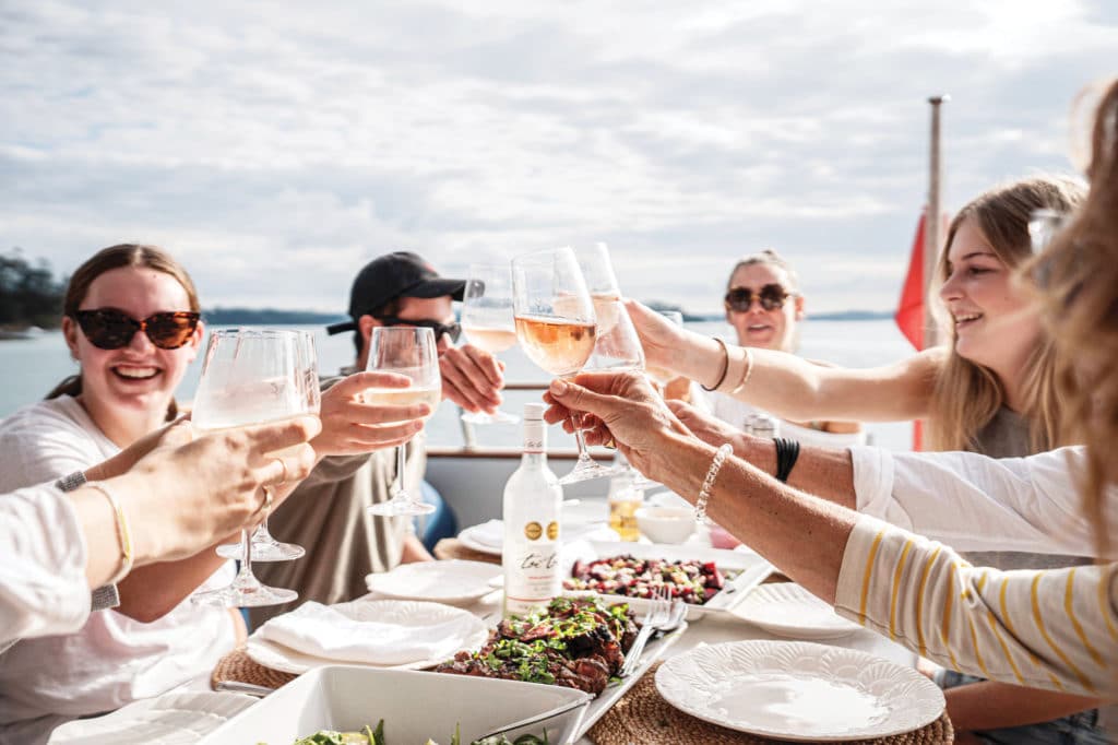 dinner on a yacht