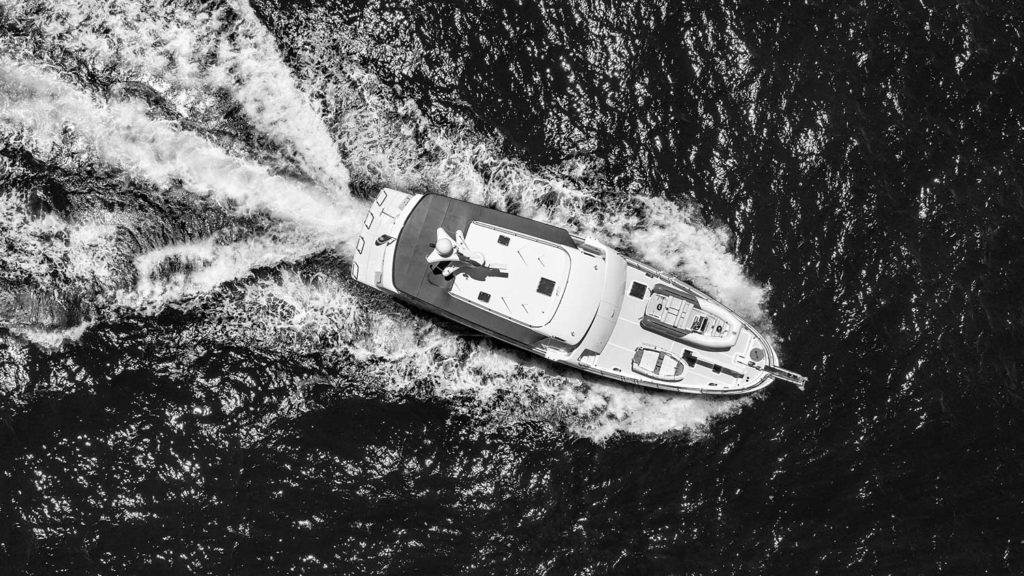 Yacht from above