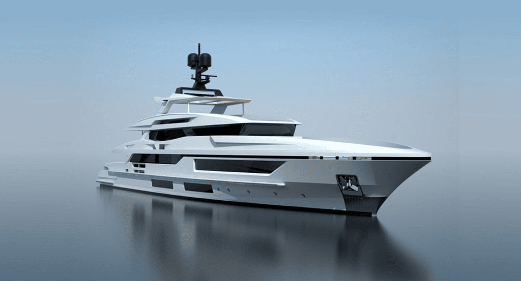 Baglietto 157 yacht rendering