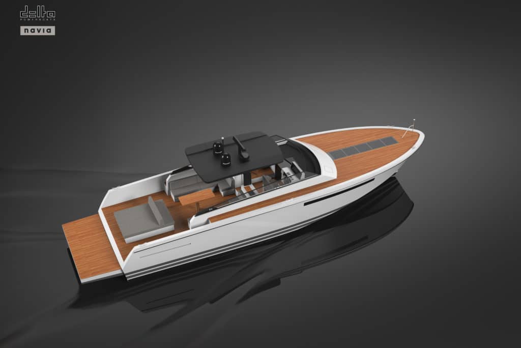Delta Powerboats 55 Open rendering