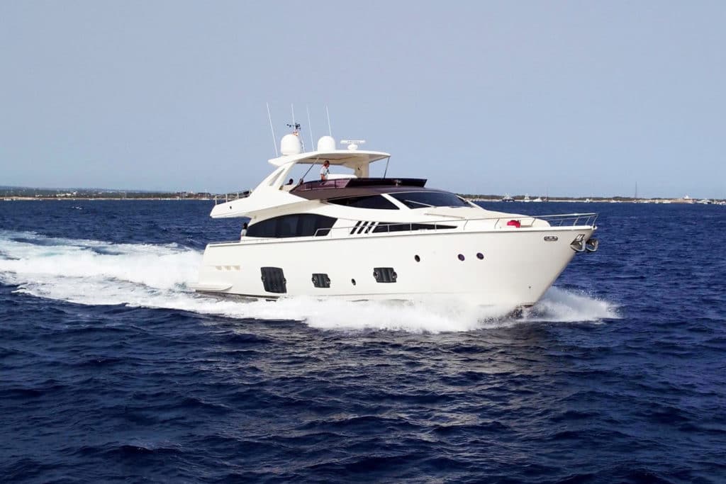 Ferretti La Pace yacht in the water