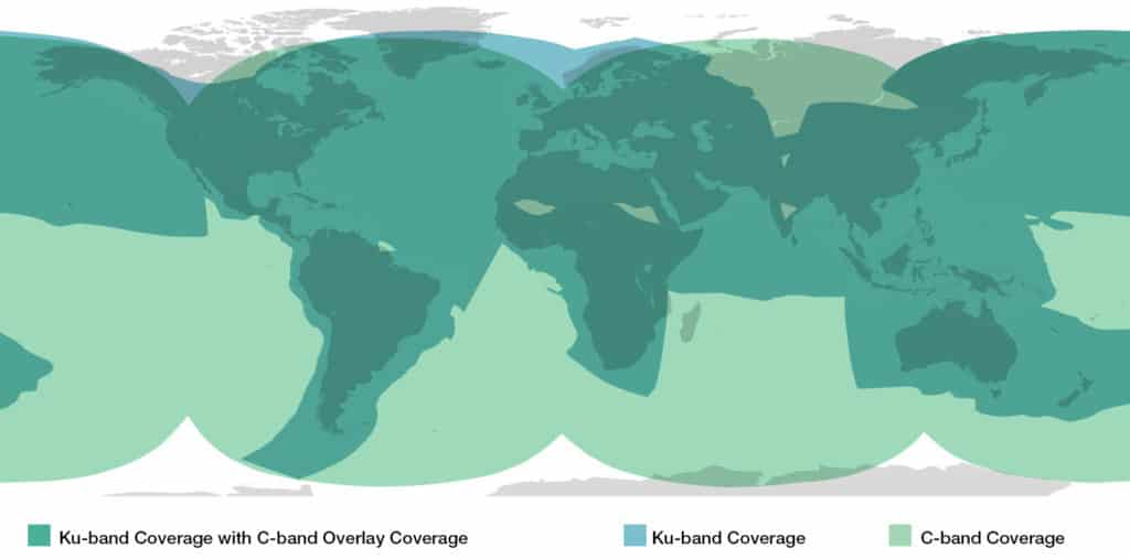 KVH satellite network coverage