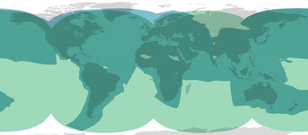 KVH mini-VSAT Broadband network coverage