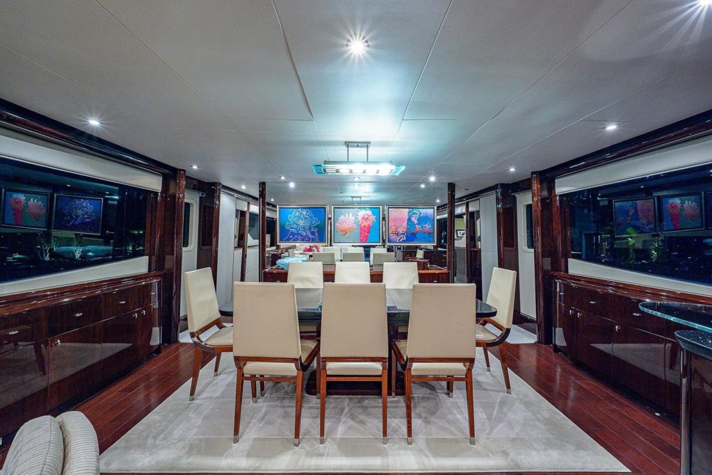 110-foot Lazzara Yacht Interior