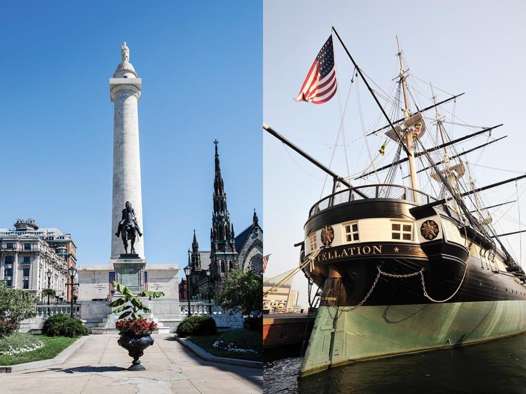 Washington Monument & USS Constellation