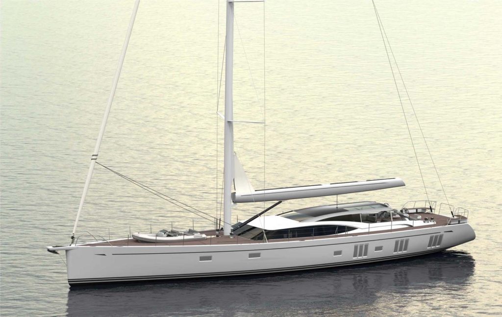 Oyster 118 yacht rendering