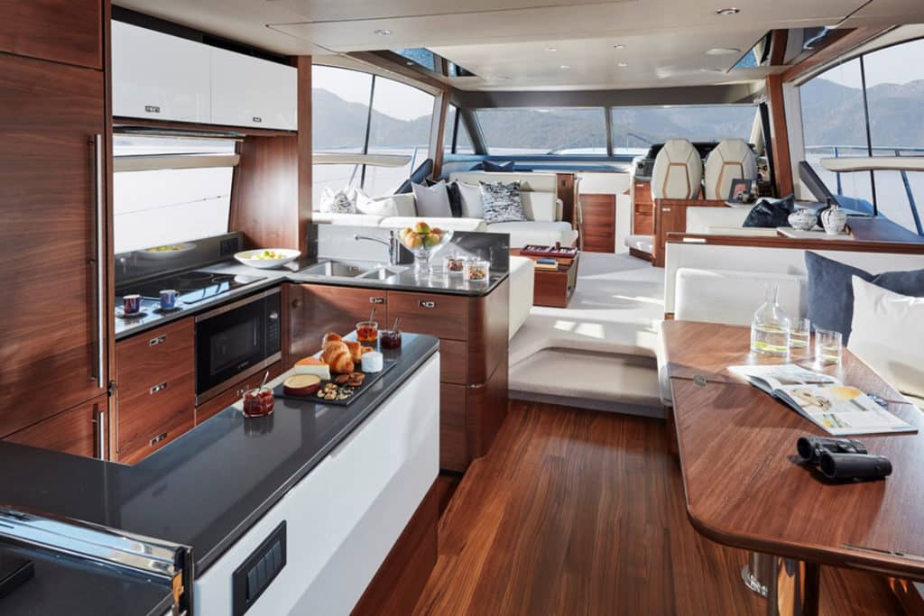 Princess 62, Princess Yachts, Salon, Galley