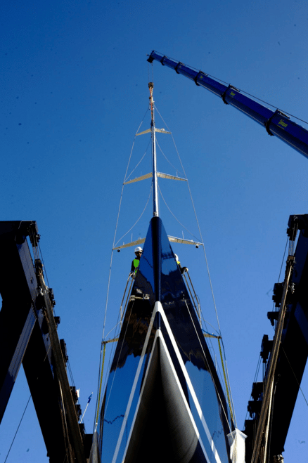 Perini Navi Launches sailing yacht Dahlak