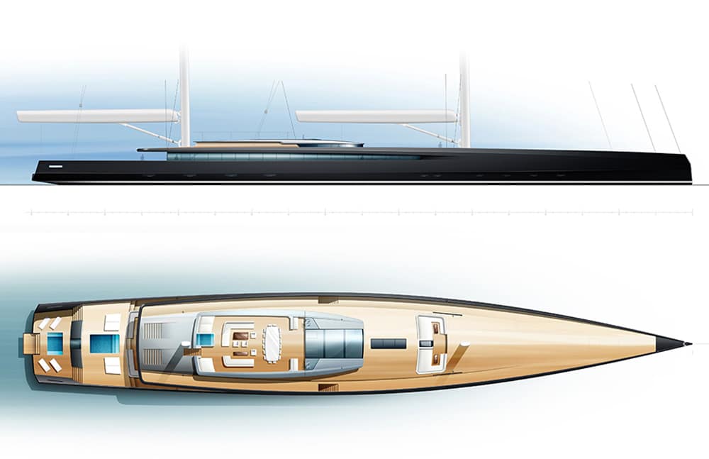 Philippe Briand 300-foot Sailing Yacht