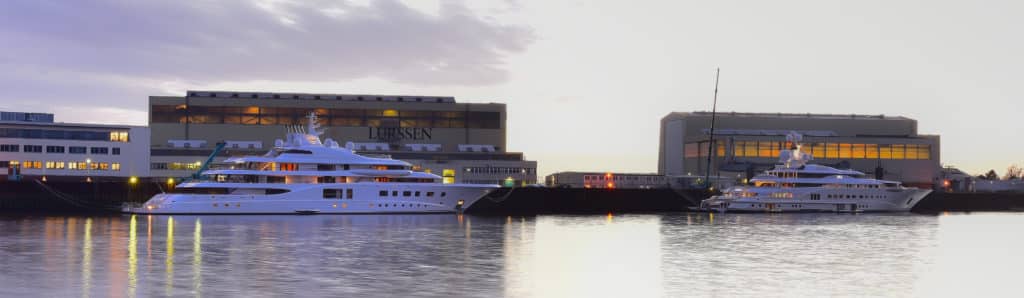 Lurssen yachts Quantum Blue and Pelorus