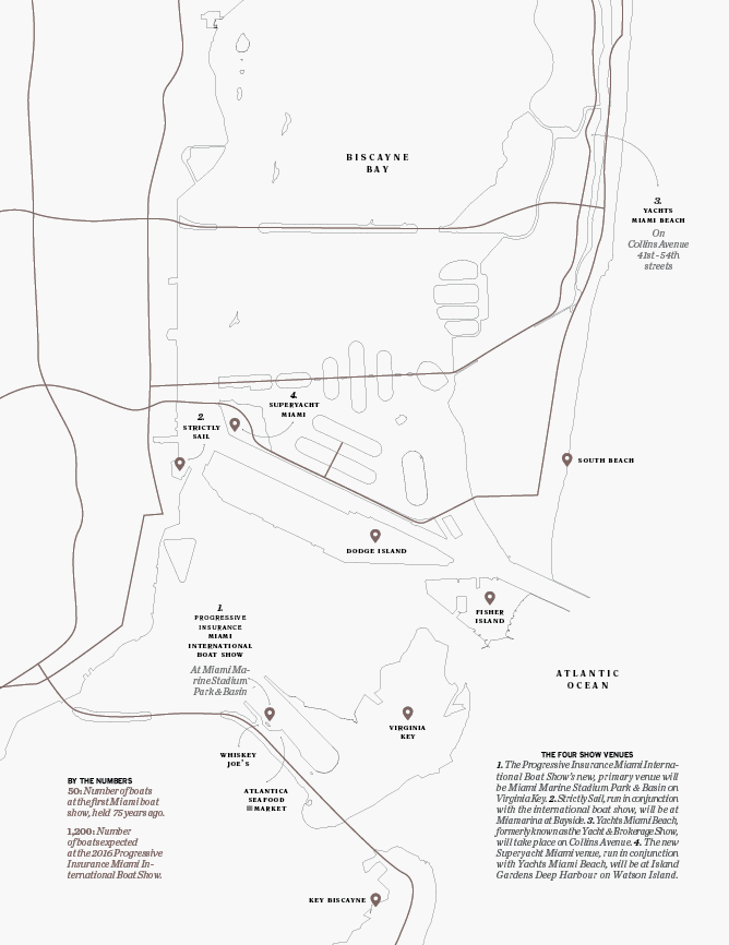 Miami Boat Show, Miami Marine Stadium Map