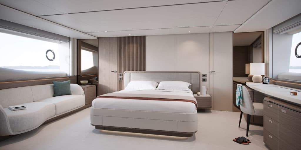 Princess Yachts X80 master stateroom