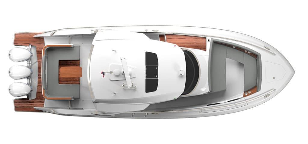 Tiara Sport 38 LS top down illustration