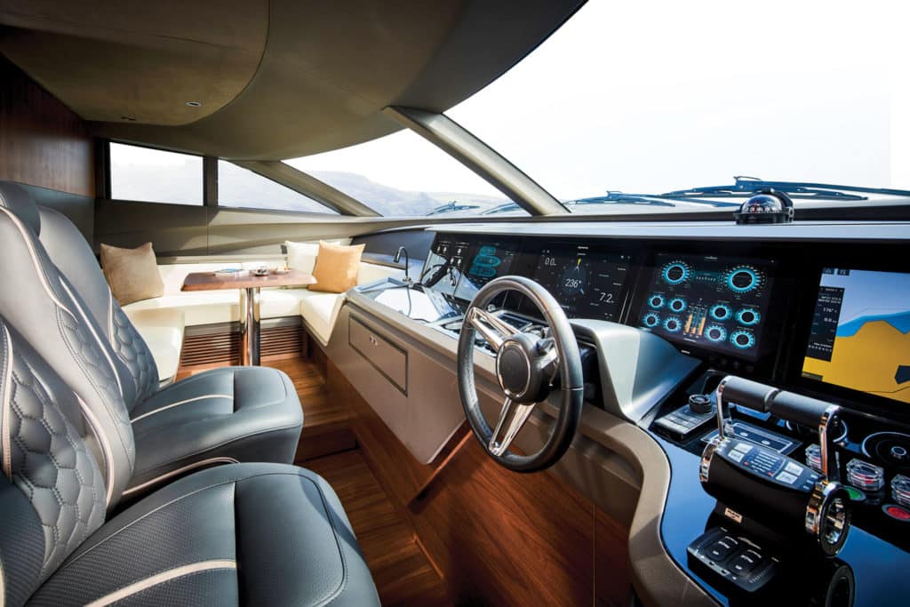 Princess Yachts Y85 helm