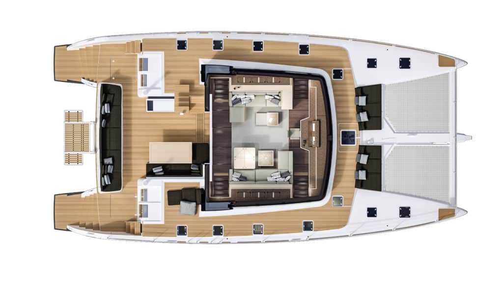 Lagoon 630 motoryacht renderings