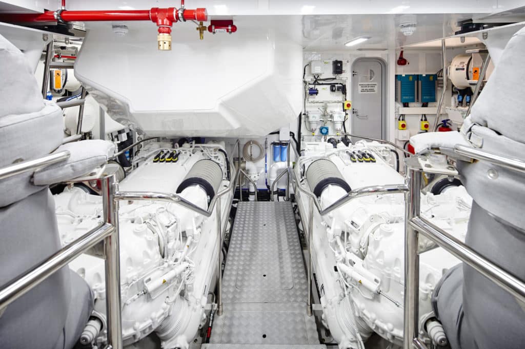 Engine Room of the Princess 30M