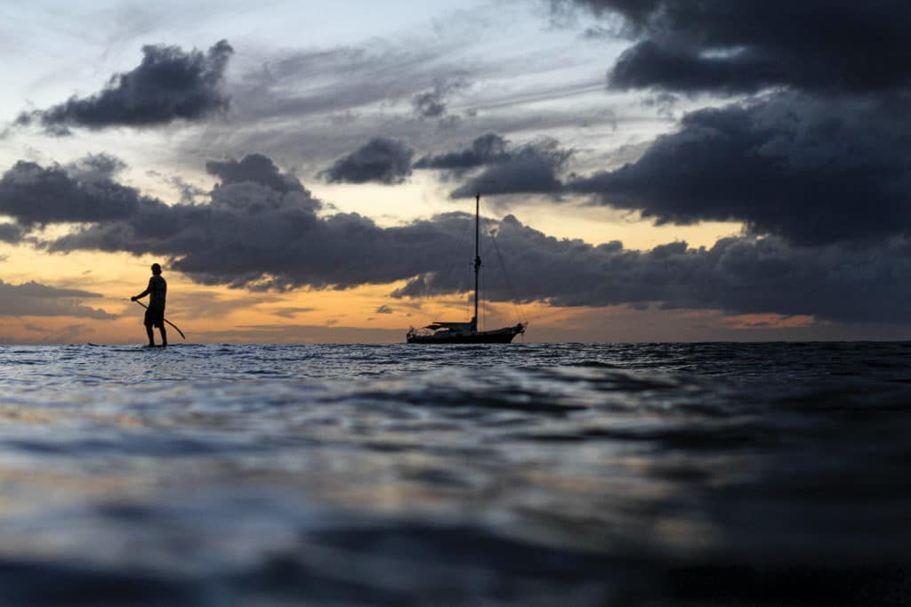 Sailboat at sunset