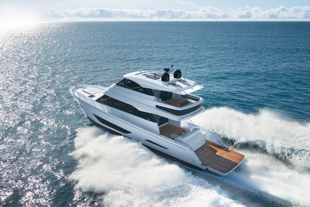 Maritimo M60 on the water