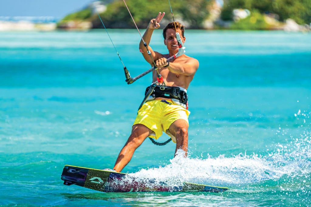 Jeremie Tronet kitesurfing