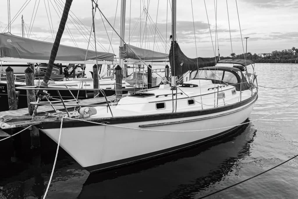 Sailboat at a dock