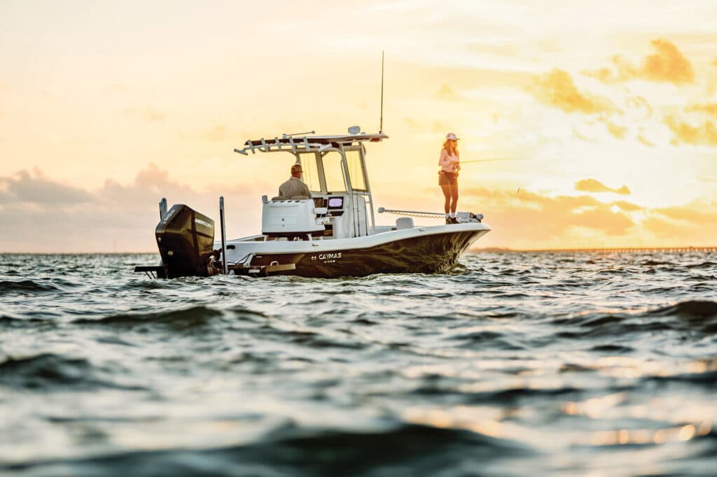 Boat with Mercury Marine outboard