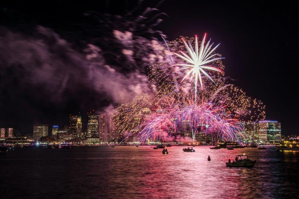 Boston Harbor fireworks