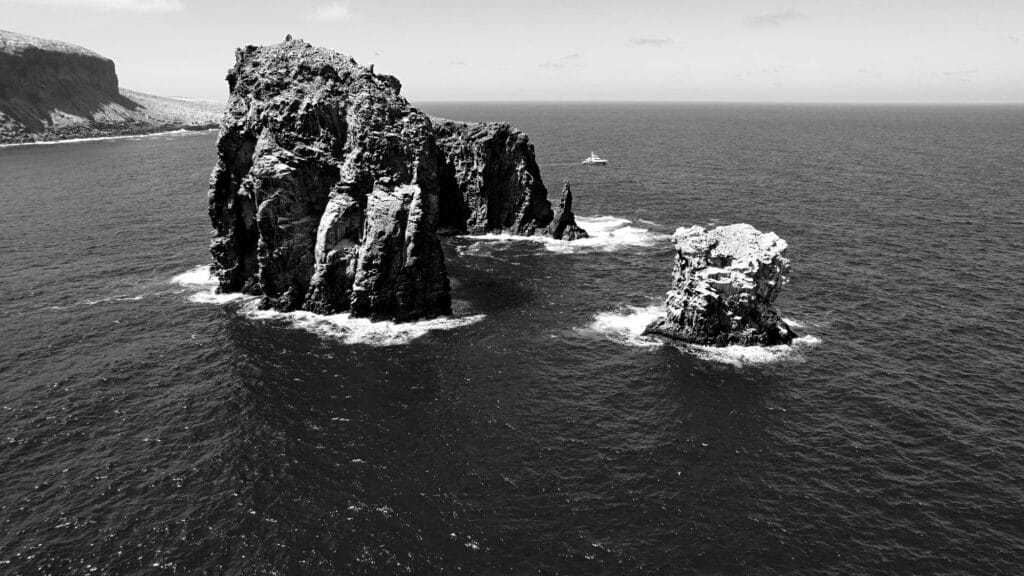 Large rocks in water