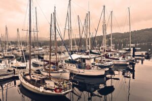 Tasmanian harbor of Little Oyster Cove Creek