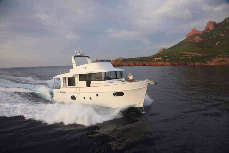 The French-built Beneteau Swift Trawler 50 possesses some of the traditional look of this market segment, but she can run too. I know this because on our test day the wind on the Mediterranean had freshened to a near gale, and with no shelter from the land we measured 30 knots of “breeze” on the anemometer. There was a short, steep sea with waves up to five feet. These were real-world testing conditions for any 50-footer.