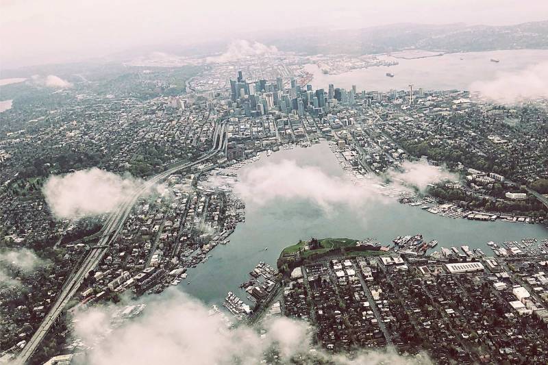 large city from above