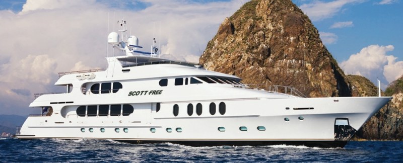 Charter School: Scott Free is a 157-foot Christensen built in 2006 with room for 12 guests and nine crew. Contact Merle Wood & Associates at 954-525-5111 or visit merlewood.com. Scott Free is a 157-foot Christensen built in 2006 with room for 12 guests and nine crew. Contact Merle Wood & Associates at 954-525-5111 or visit merlewood.com.