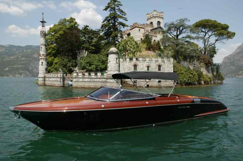 The Riva Aquariva Cento is part of a museum display in Warsaw, Poland.