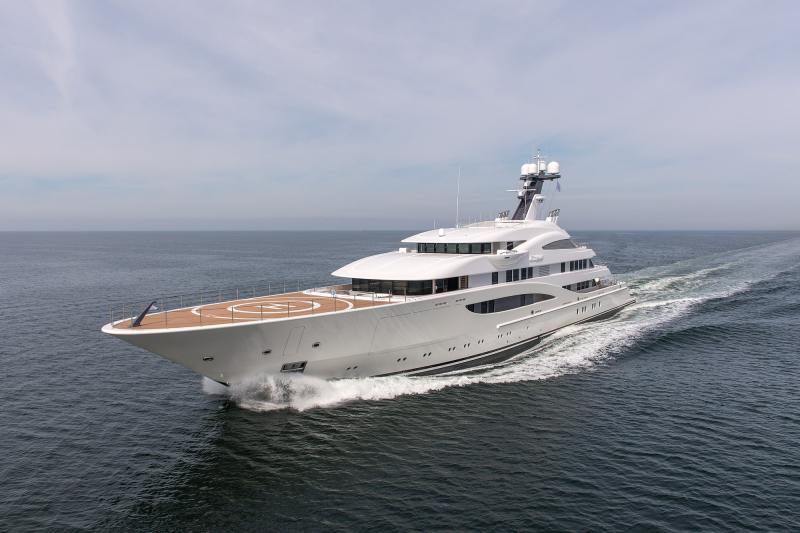 Superyacht Areti is 280 feet LOA.
