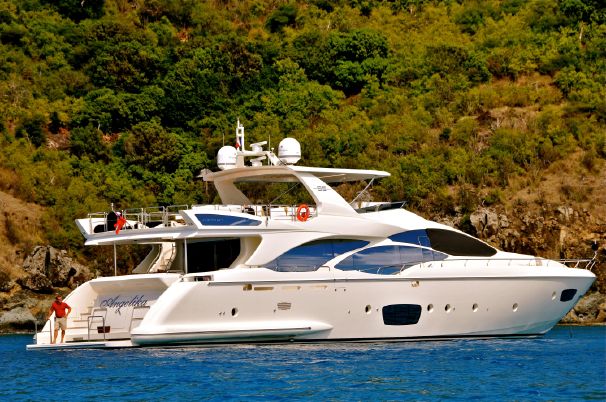 Azimut 95 Angelika Angelika is a one-owner boat with a number of upgrades designed to appeal to American cruisers.
