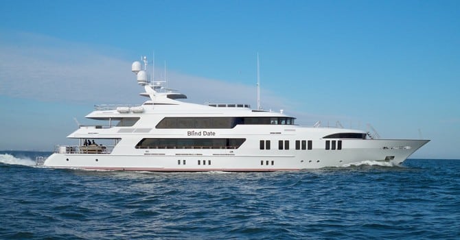 The asking price on the 161-foot Trinity Blind Date has just dropped by $1 million.