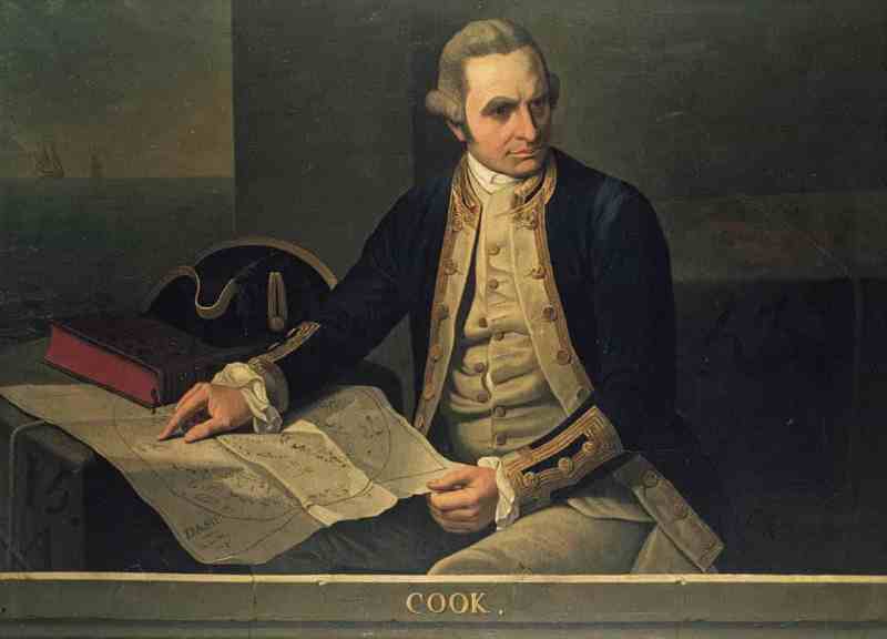 Captain James Cook Capt. James Cook, as depicted by a painter.