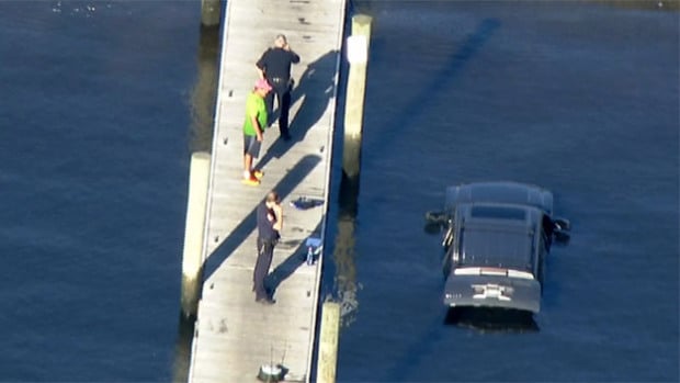 Car in water near launch ramp To the best of our knowledge, nobody was hurt in the incident.