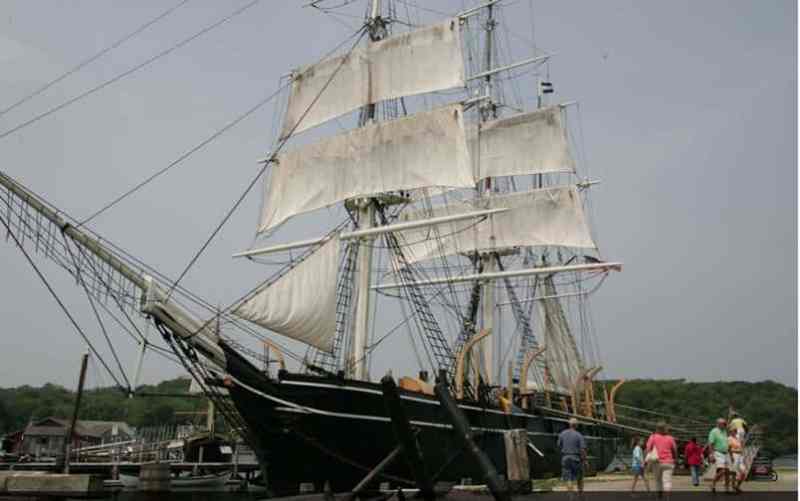 Charles W. Morgan whaleship Mystic Seaport in Connecticut has restored and relaunched the Charles W. Morgan, America's last remaining wooden whaleship.