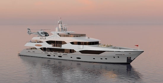 Rendering of Christensen 164 Christensen Yachts expects this 164-foot megayacht to be delivered in August 2016.