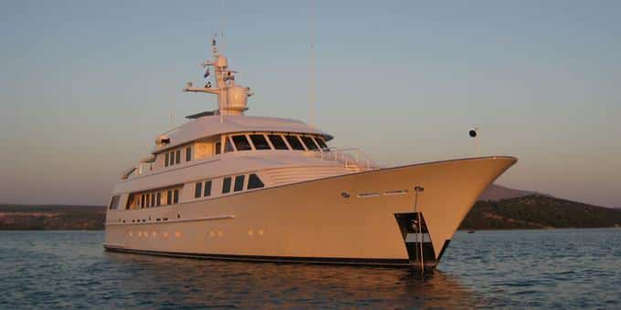 The 151-foot Delta D'Natalin has just had a price drop and is available for tours at the Fort Lauderdale International Boat Show.