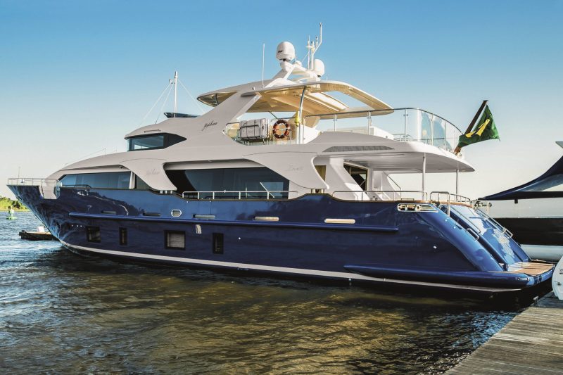 Delfino 93 yacht Zaphira Zaphira, a Delfino 93, is the first Benetti yacht ever sold to a client in Brazil.